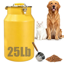 25 lb Stainless Steel Pet Food Storage Bin with Scoop
