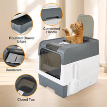 Cat Litter Box Set with Matching Non-Slip Litter Mat