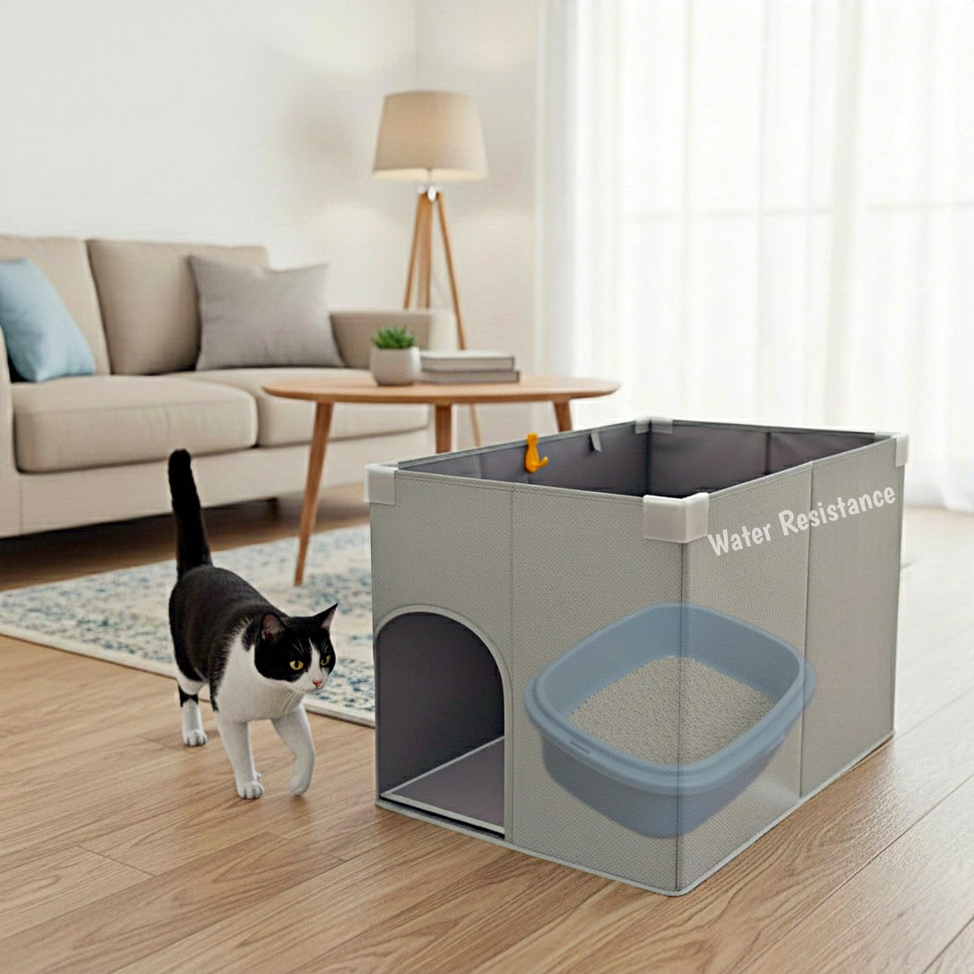 Cat Litter Box Enclosure Cabinet for Indoor Cats
