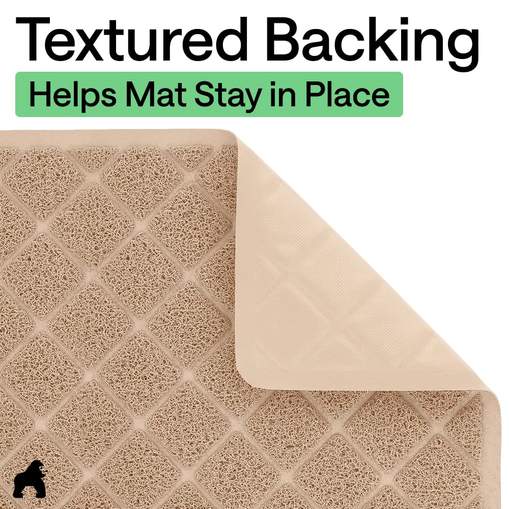Cushioned Cat Litter Trapping Mat with Deep Grooves