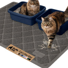 Cushioned Cat Litter Trapping Mat with Deep Grooves