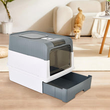 Cat Litter Box Set with Matching Non-Slip Litter Mat