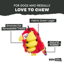 Tough Plush & Rubber Dog Chew Toy for Aggressive Chewers