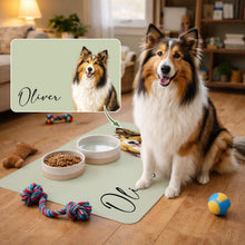 Personalized Quick-Dry Pet Feeding Mat with Photo & Name