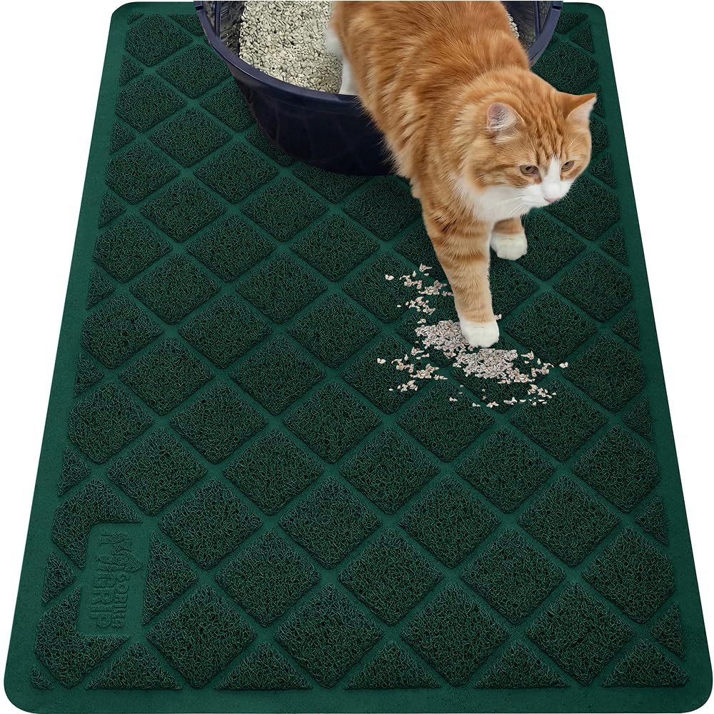 Cushioned Cat Litter Trapping Mat with Deep Grooves