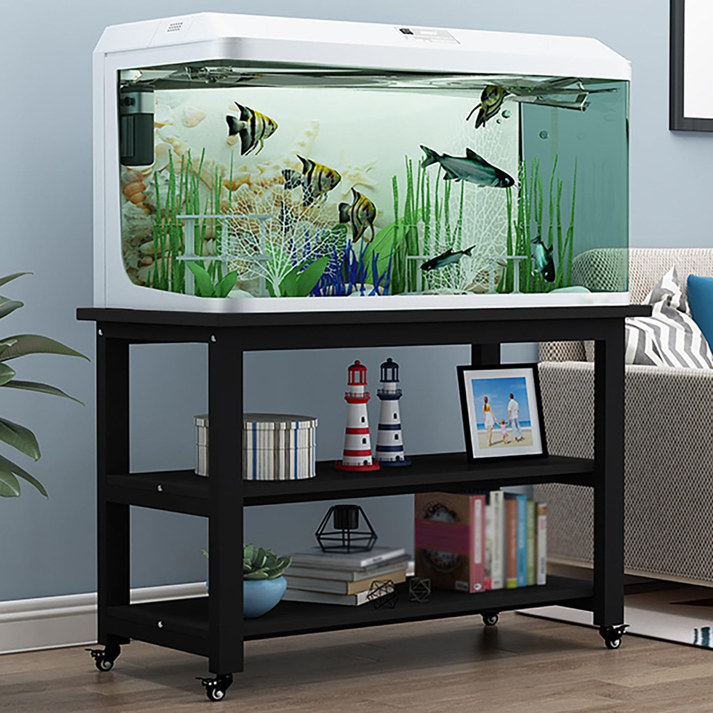 Heavy-Duty Rolling Aquarium & Reptile Tank Stand