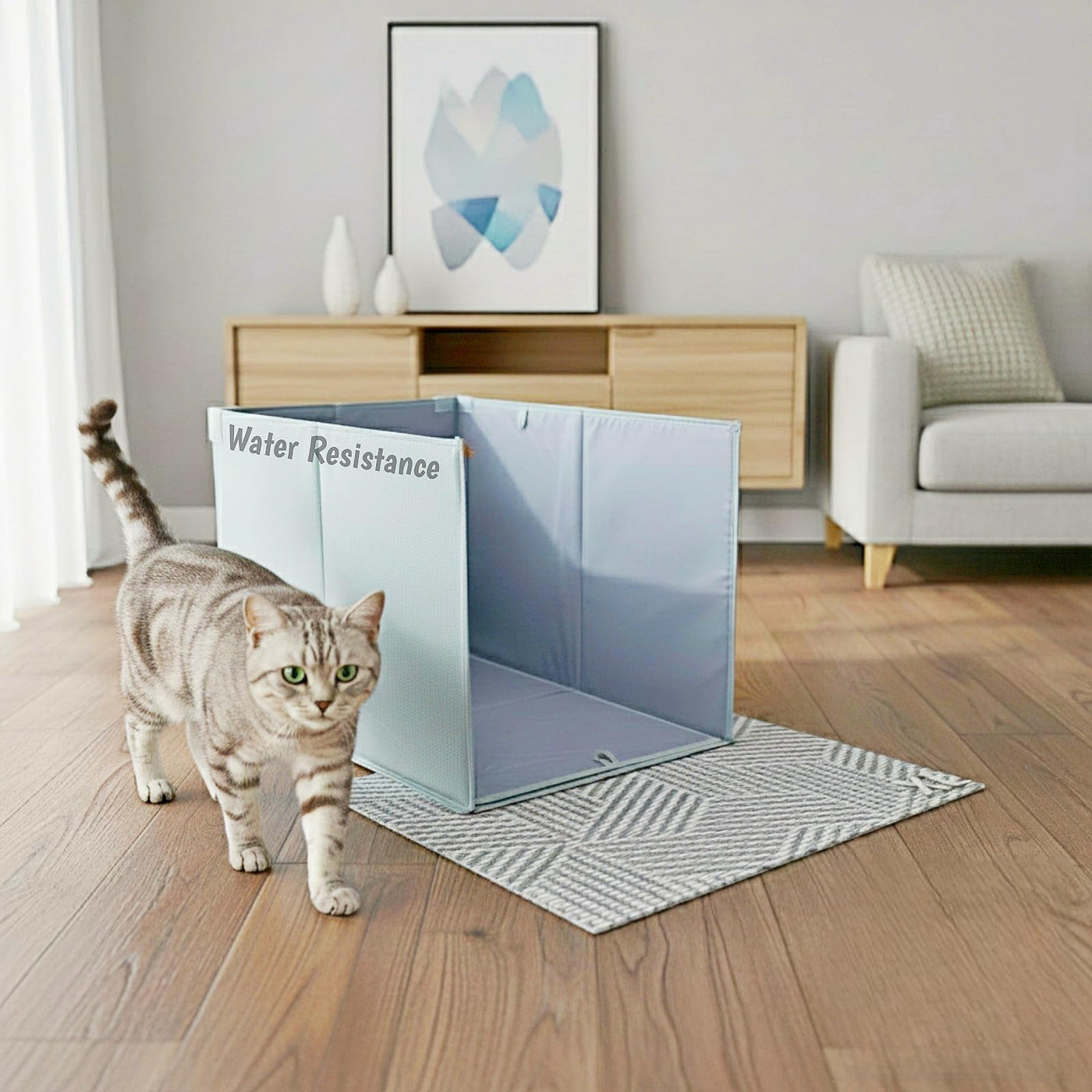 Cat Litter Box Enclosure Cabinet for Indoor Cats