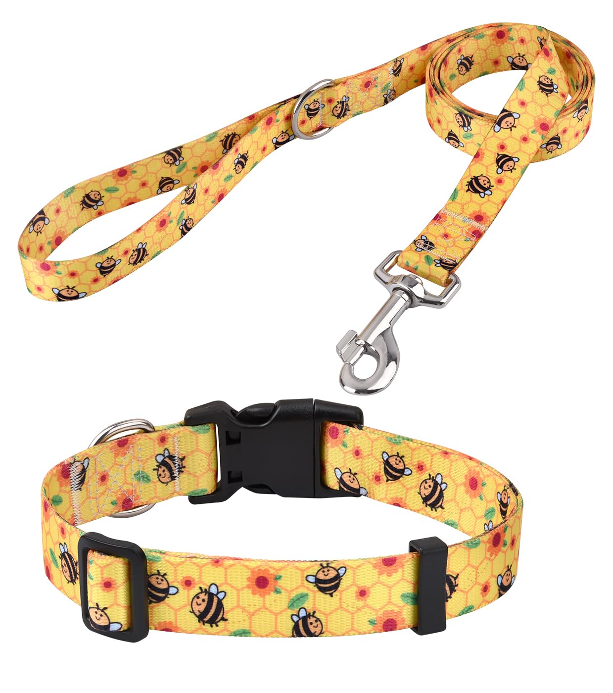 Bohemian Floral Adjustable Dog Collar for All Sizes