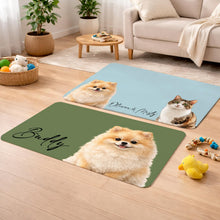 Personalized Quick-Dry Pet Feeding Mat with Photo & Name