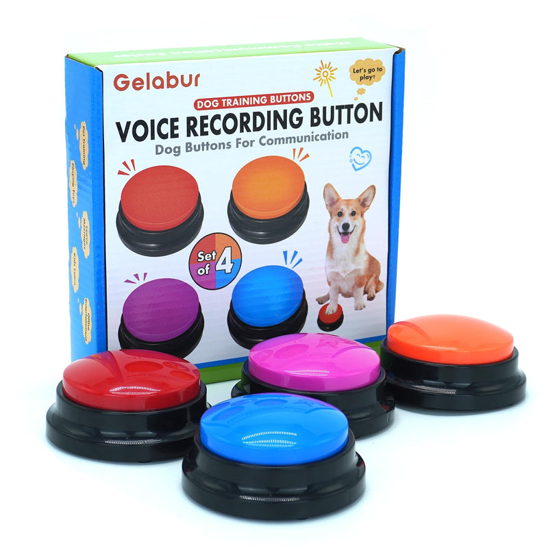 4-Piece Recordable Dog Communication Button Set