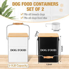 Airtight Metal Dog Food Storage Containers with Scoops