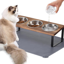 Upgraded Elevated Cat Bowls with Non-Slip Feeding Mat