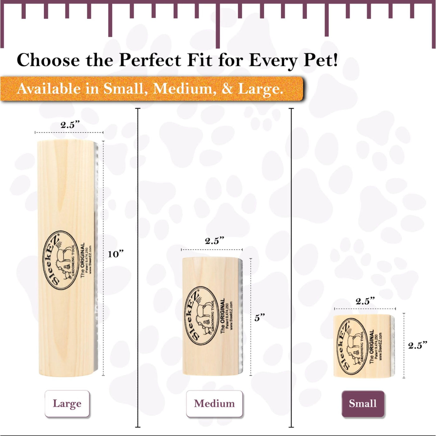 Pet Hair Removal Brush for Dogs, Cats & Horses