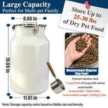 25 lb Stainless Steel Pet Food Storage Bin with Scoop