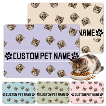 Personalized Quick-Dry Pet Feeding Mat with Photo & Name