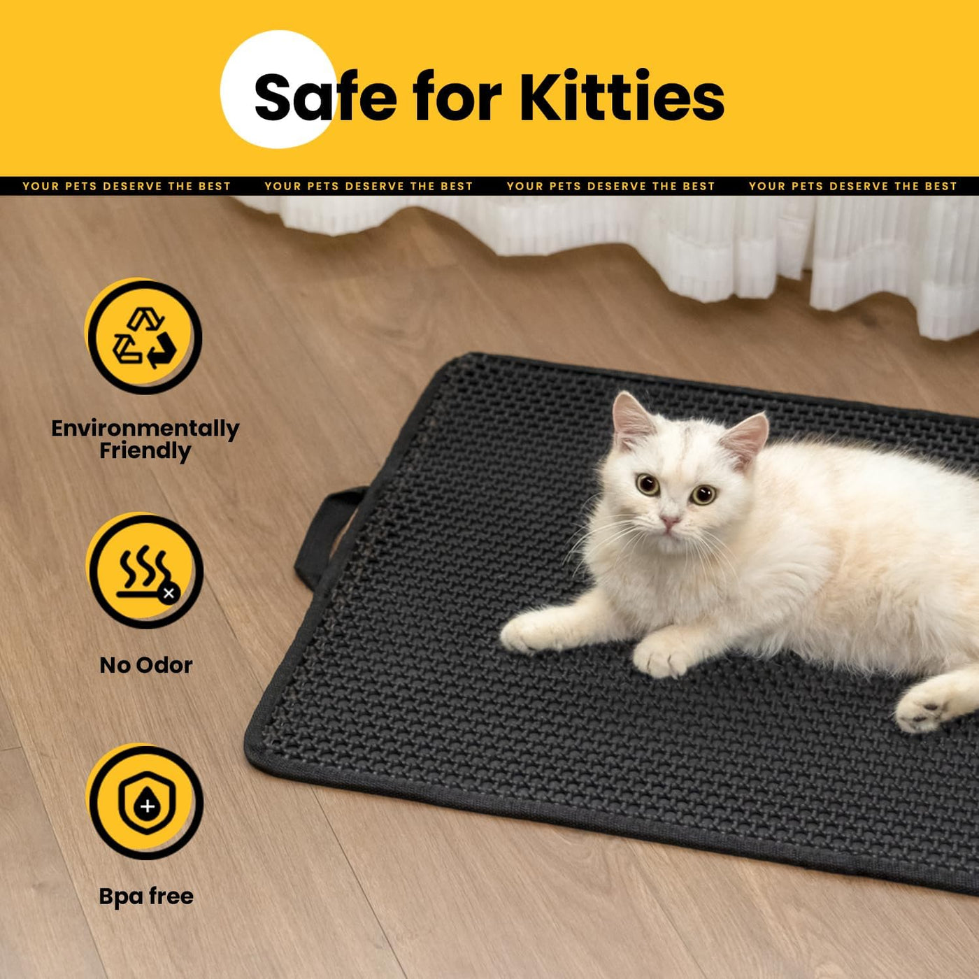 Kitty Litter Trapping Mat for Cat Litter Boxes