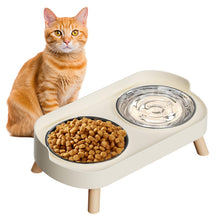 Raised Cat Food & Water Bowl Set for Indoor Cats