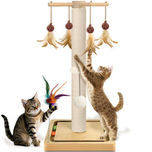 25-Inch Sisal Cat Scratching Post with Ball Track Toy