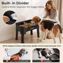 3-in-1 Adjustable Elevated Dog Bowl Stand with Lick Plate