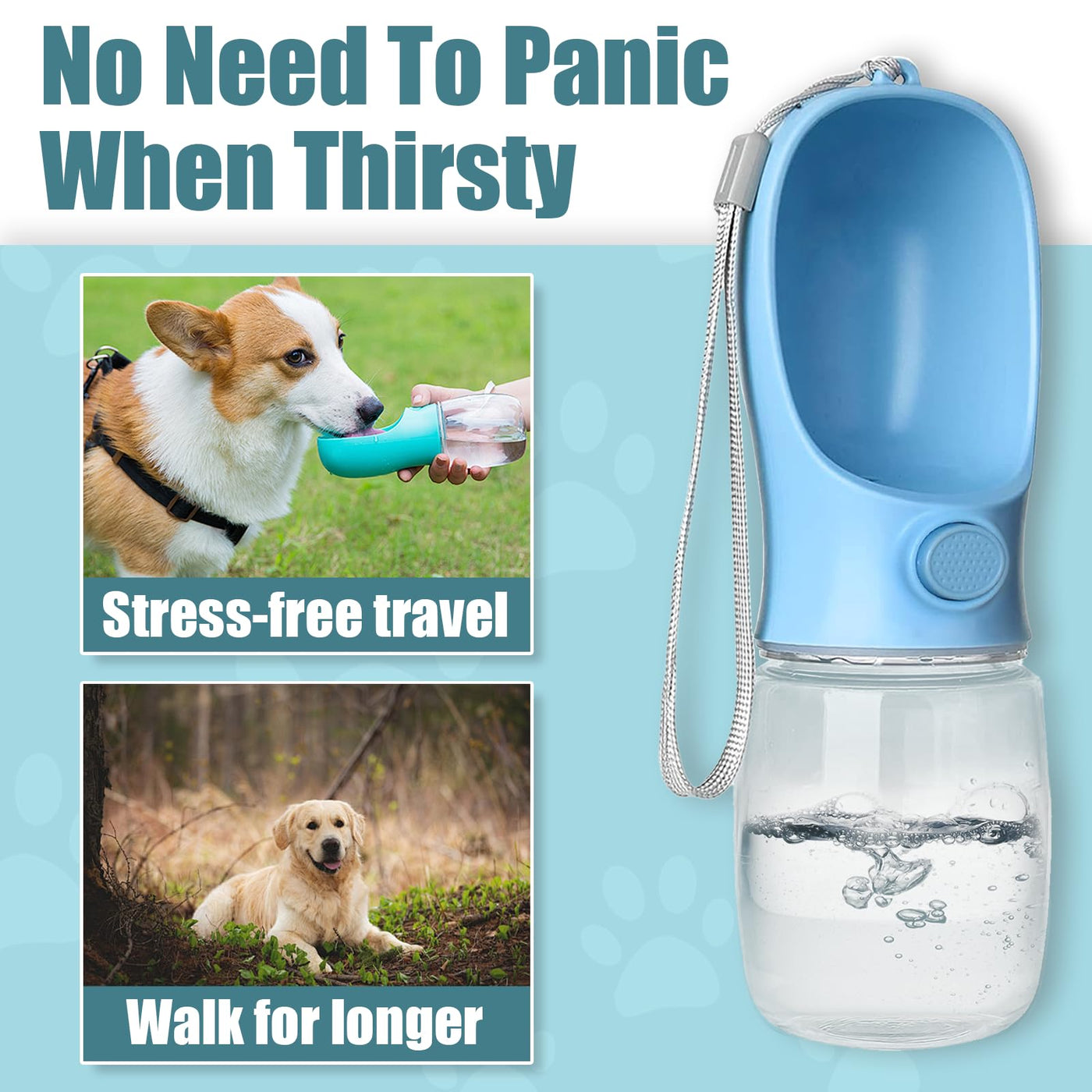 Leak-Proof Portable Dog & Cat Travel Water Bottle