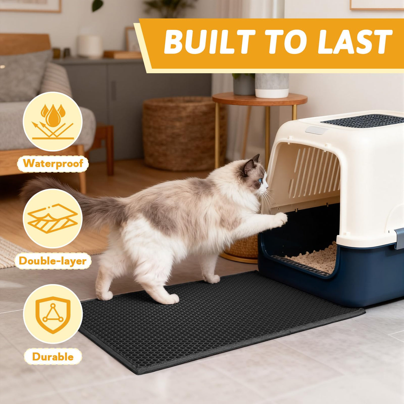 Double-Layer Waterproof Cat Litter Trapping Mat