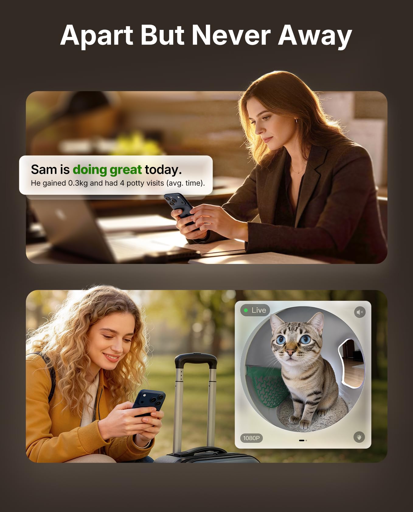 Smart Self-Cleaning Cat Litter Box with AI Camera