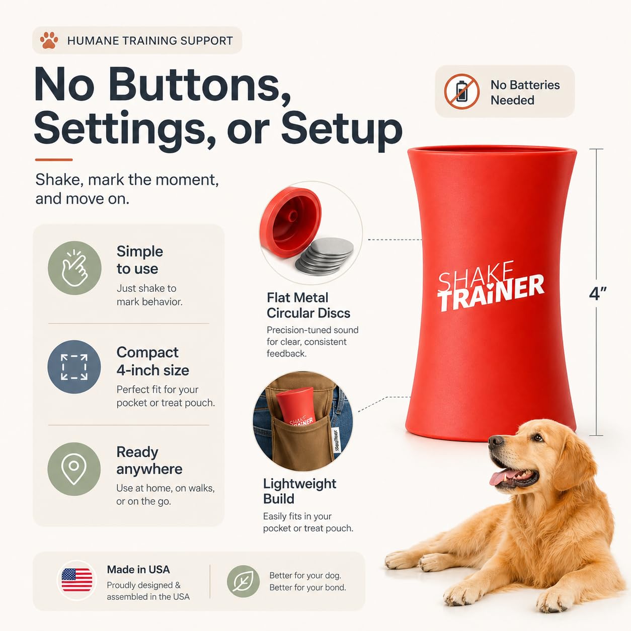 Humane Dog Training Kit for Barking & Behavior