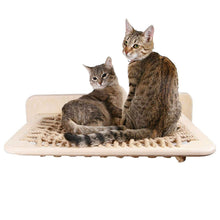 Wall-Mounted Rattan Cat Hammock Shelf & Lounge Bed
