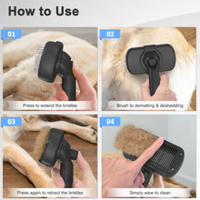 Self-Cleaning Shedding Brush for Dogs, Cats & Horses