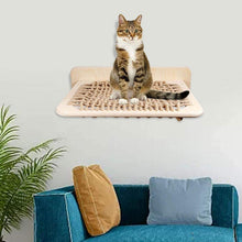 Wall-Mounted Rattan Cat Hammock Shelf & Lounge Bed
