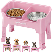 3-in-1 Adjustable Elevated Dog Bowl Stand with Lick Plate