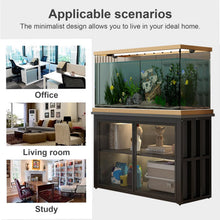 Heavy Duty Aquarium Stand with Glass Storage Cabinet