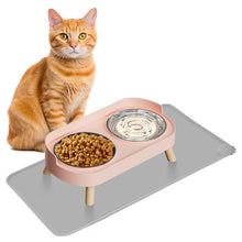 Raised Cat Food & Water Bowl Set for Indoor Cats
