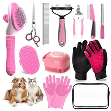 Dog & Cat Shedding Brush Grooming Kit with Nail Clipper