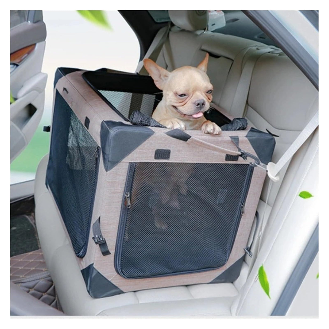 Portable Dog Car Seat Cushion & Travel Crate Tent