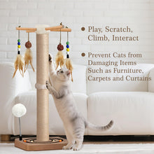 25-Inch Sisal Cat Scratching Post with Ball Track Toy