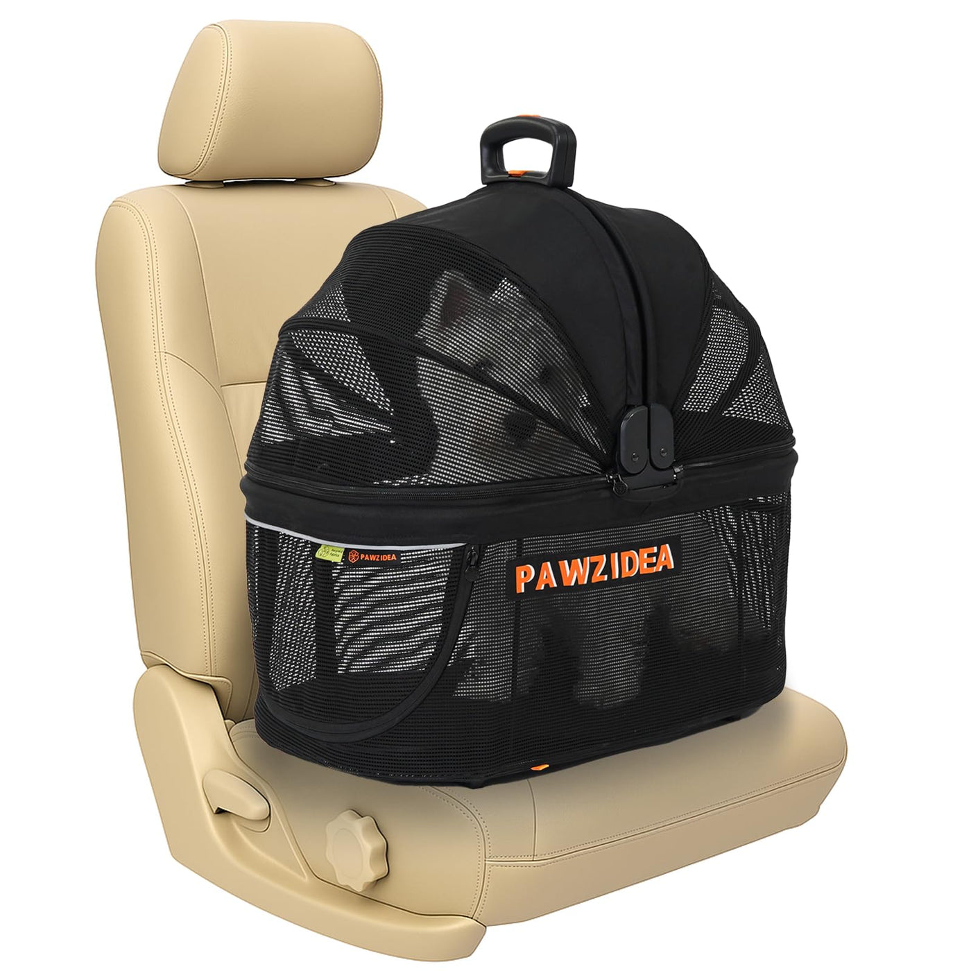 Collapsible Soft-Sided Dog Travel Crate for Cars