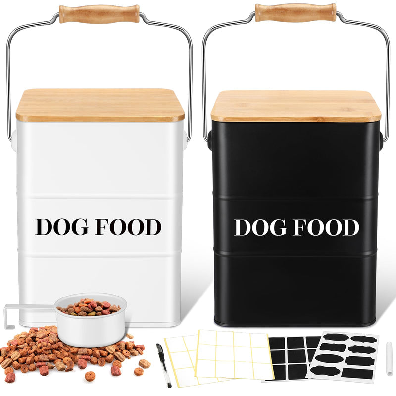 Airtight Metal Dog Food Storage Containers with Scoops