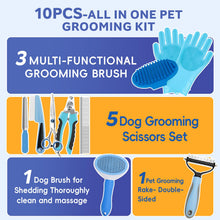 Dog & Cat Shedding Brush Grooming Kit with Nail Clipper
