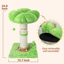 Tall Cat Scratching Post with Toy Ball & Self-Groomer