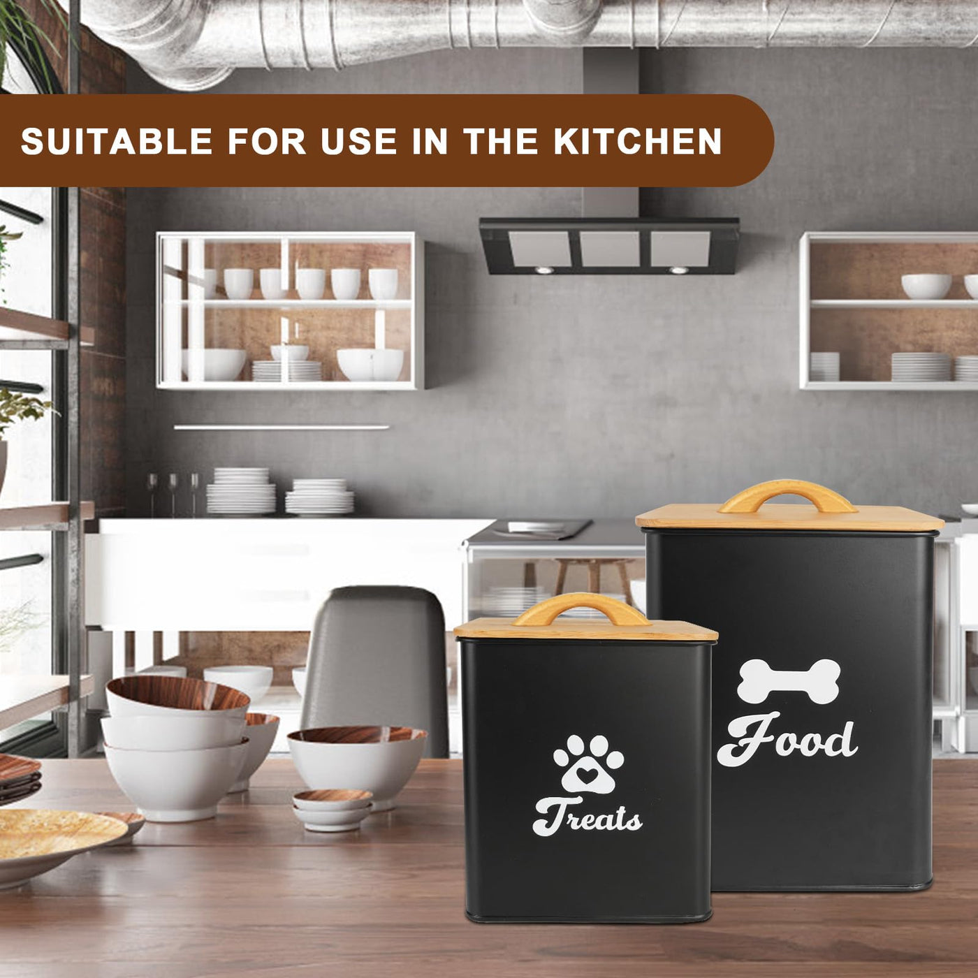 Airtight Dog Food & Treat Storage Container Set of 2