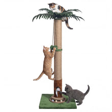 Tall Cat Scratching Post with Toy Ball & Self-Groomer