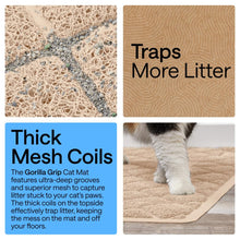 Cushioned Cat Litter Trapping Mat with Deep Grooves