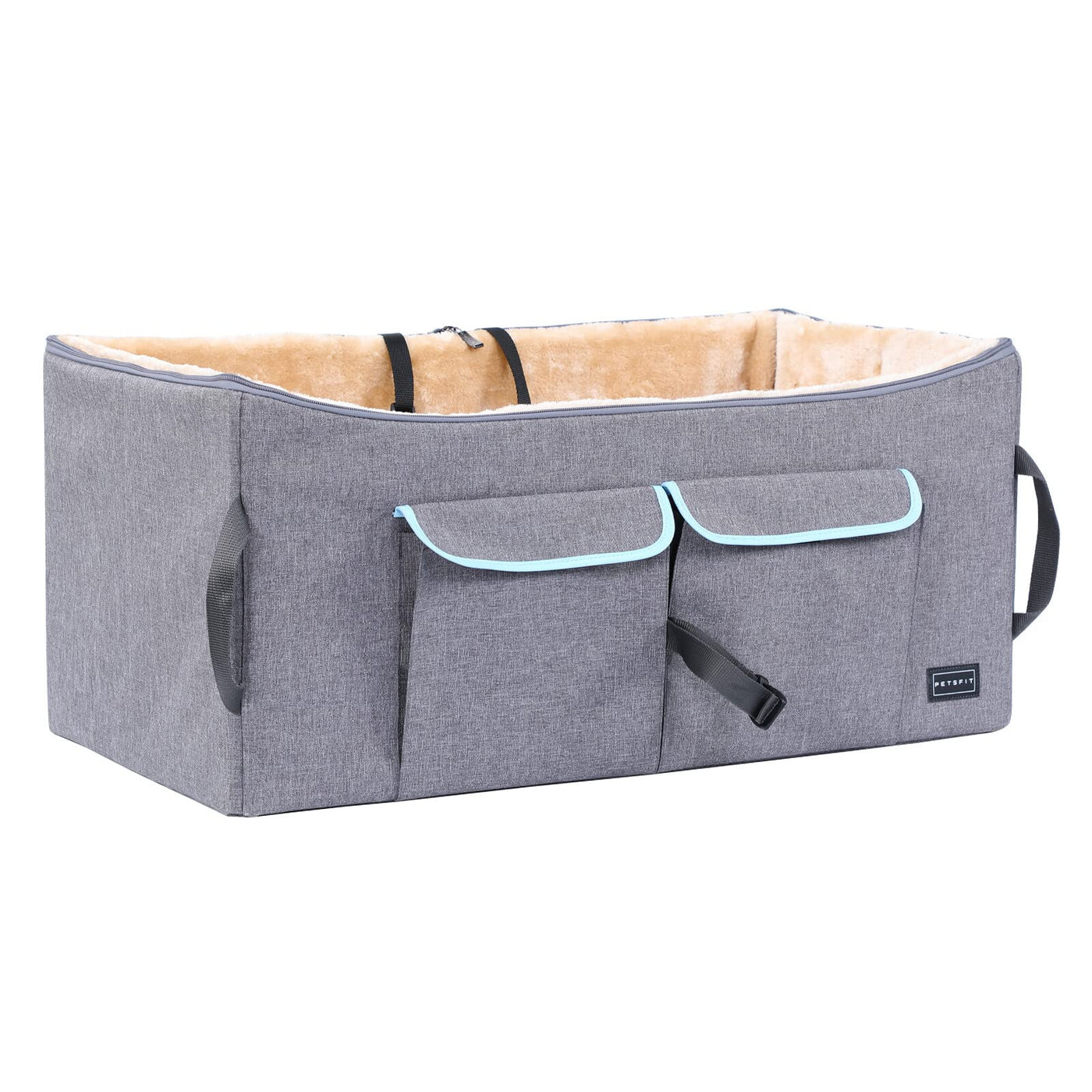 Medium Dog Car Booster Seat with Dual Safety Leashes