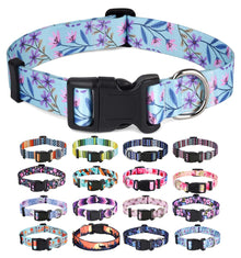 Bohemian Floral Adjustable Dog Collar for All Sizes