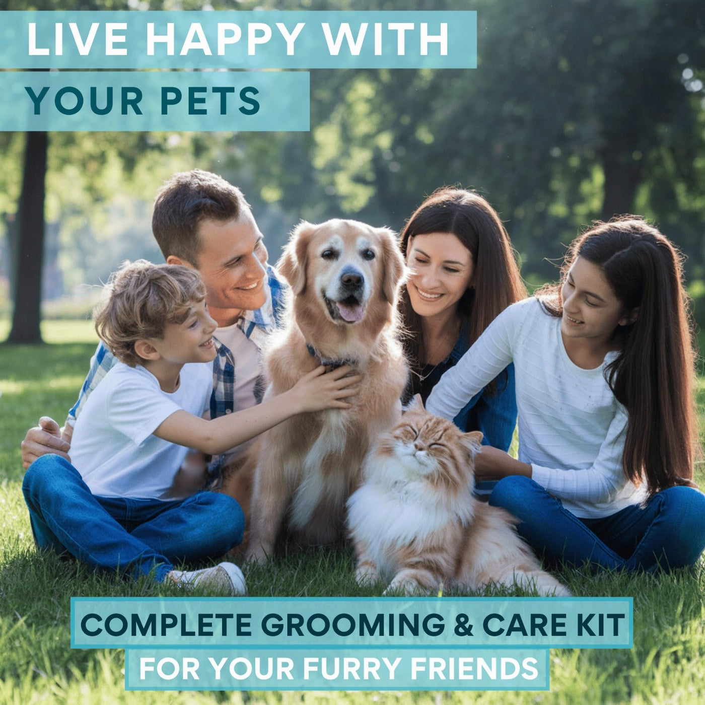 8-Piece Dog & Cat Bath Grooming Kit with Paw Cleaner