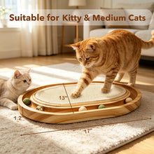 Natural Sisal Cat Scratcher Toy with Ball Track