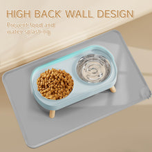 Raised Cat Food & Water Bowl Set for Indoor Cats
