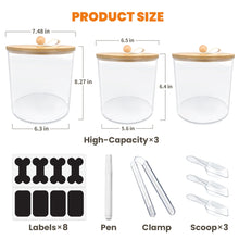 6-Pack Airtight Dog Treat Containers with Bamboo Lids