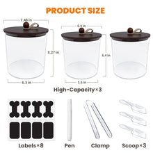 6-Pack Airtight Dog Treat Containers with Bamboo Lids